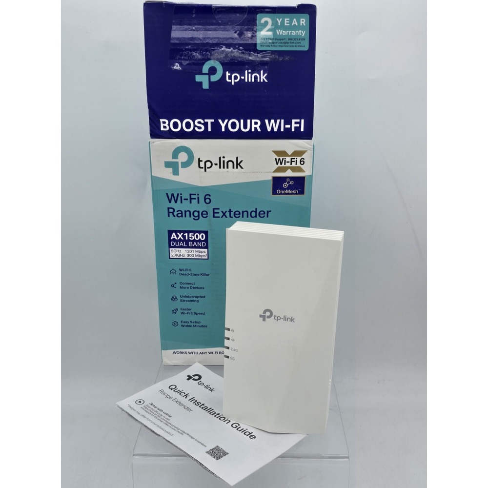 TP-Link AX1500‎ WiFi Extender RE500X, Internet Booster, Dual Band, WiFi 6 A12